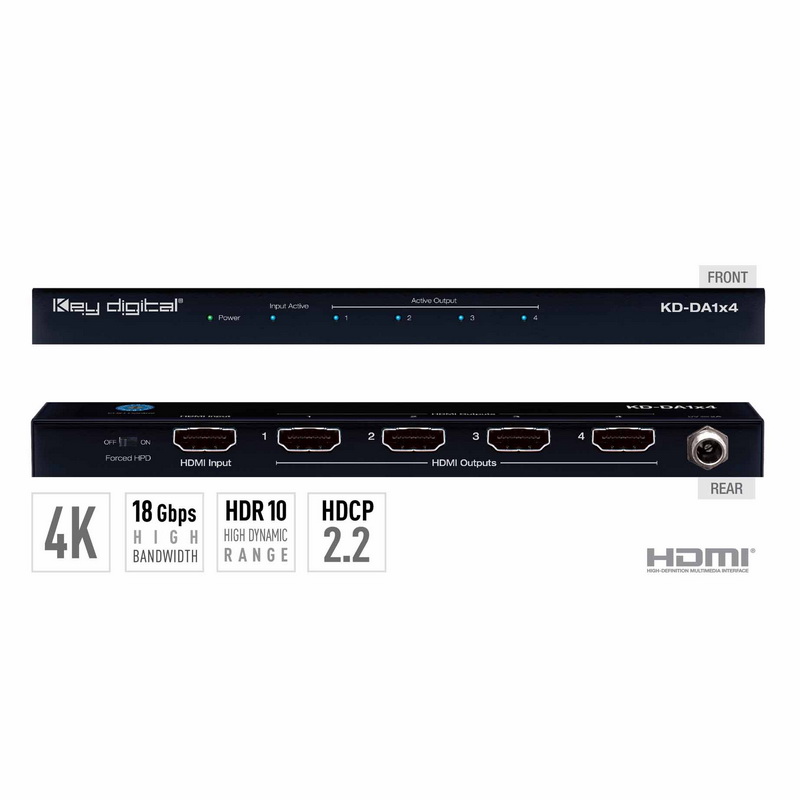 Key Digital KD-DA1x4 HDMI-сплиттер